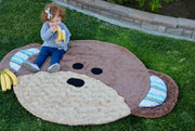 Minky Monkey Soft Round Baby Kids Blanket Extra Large Mini Size Fuzzie Dot Zekie