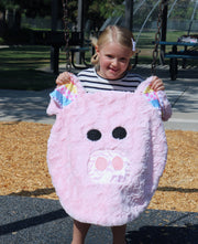 Fuzzie Dot Ziggie - Adorably Soft Minky Kids Pig Blanket