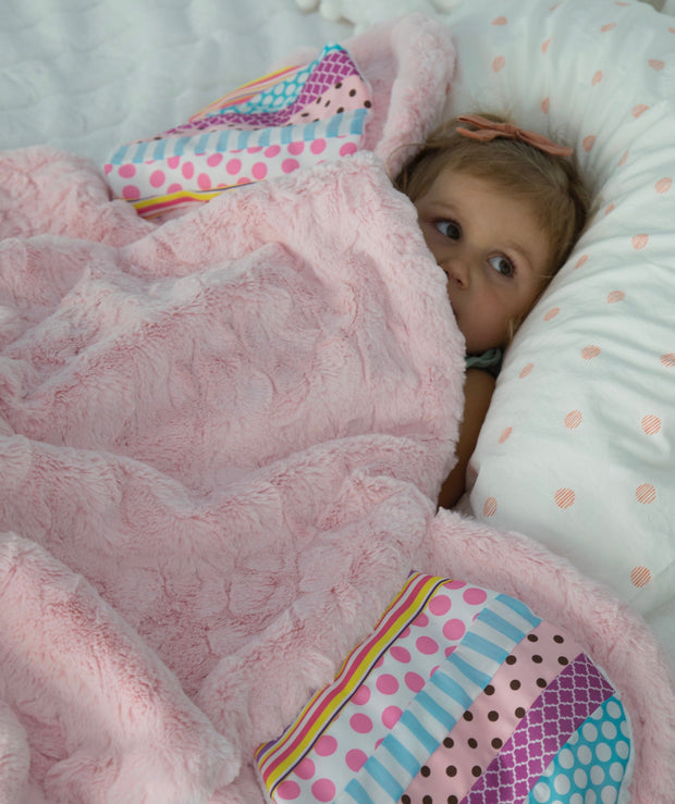 Fuzzie Dot Ziggie - Adorably Soft Minky Kids Pig Blanket